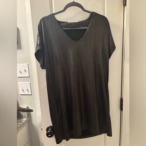 Black Dress: Black with gold glitter